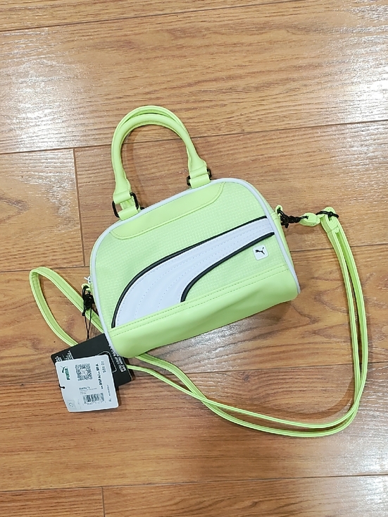 Puma Handbags - Puma Neon Lime Mini Satchel with White Accent